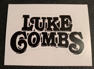 Luke Combs Decal Sticker 3.  8 " X 2.  3 " - Beer Concert Country Guitar