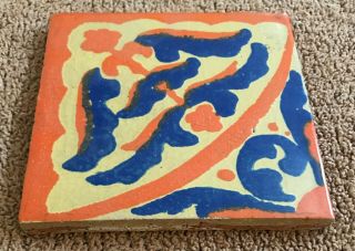 2 Vintage 1920s Catalina Monterey American Art Pottery Tile CALIFORNIA MISSION - 1 3