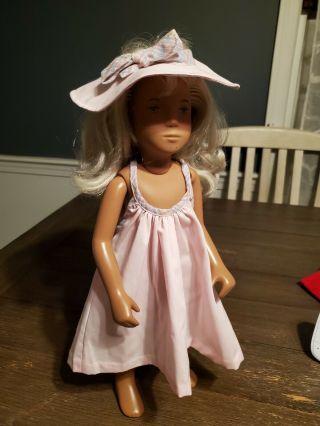 Vintage Sasha Doll Pink Summer Dress And Matching Hat (outfit Only)