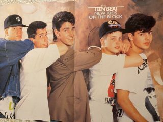 Kids On The Block,  Joey Joe Mcintyre,  Two Page Vintage Centerfold Poster