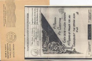 War & Navy Departments V - Mail Service Penalty 1944 U.  S.  Postal Service No.  2 Arm