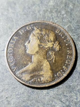 1862 Nova Scotia One Cent Large Cent Coin 247 RARE YOU GRADE 2