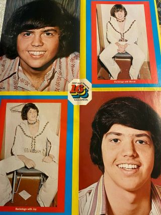 The Osmonds,  Donny Osmond,  Brothers,  Four Page Vintage Foldout Poster