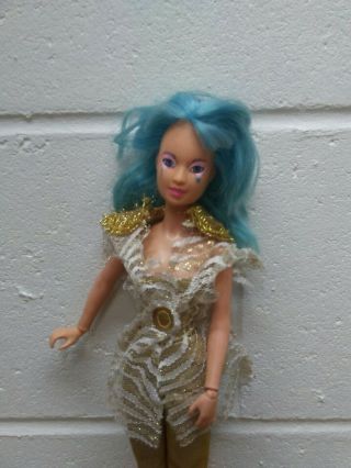 Vintage Jem And The Holograms Aja Doll.  1985 Hasbro.  Blue Hair