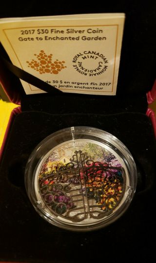 2017 Canada $30 Fine Silver 2 Oz Coin Gate To Enchanted Garden