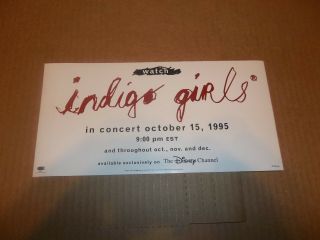 Indigo Girls “in Concert October 15,  1995” Promo Only Information Sticker