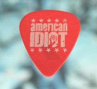 Green Day // American Idiot THE MUSICAL Tour Guitar Pick // Red/White 2