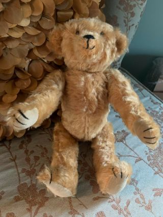 Vintage Sweet 11 " Handmade Stearnsy Country Store Jointed Bear - Stotts City,  Mo.