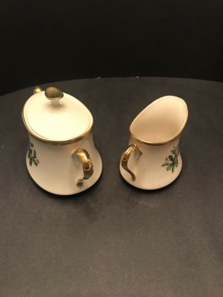 Lenox Dimension Holiday Creamer And Sugar Bowl With Lid