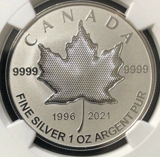 2021 Canada $5 1oz Silver Pulsating Maple Leaf Reverse Proof PF69 UNIQUE 2