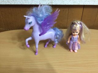 2005 Barbie And The Magic Of Pegasus Kelly Doll Cloud Princess & Pony Horse