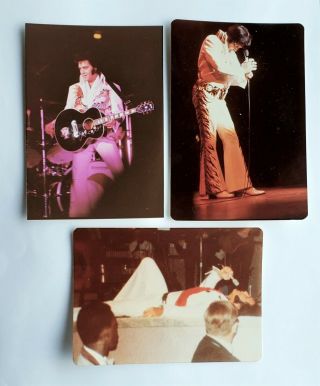 Elvis Presley - 3 Concert Photos - Early 1970 