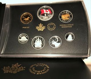 Canada 2015 Fine Silver Proof Set 50th Anniversary Canadian Flag 7 Coins W/coa,