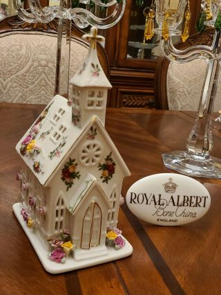 Royal Albert Old Country Roses Rare Collectible Church / Cathedral