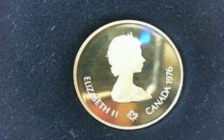 1976 MONTREAL OLYMPICS PROOF GOLD COIN 22K 1/2 OUNCE Canada 100 Dollars. 2