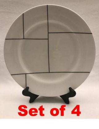 Set Of 4 Kate Spade Lenox Gramercy Park Madison Square Dinner Plates 11 - 1/4”