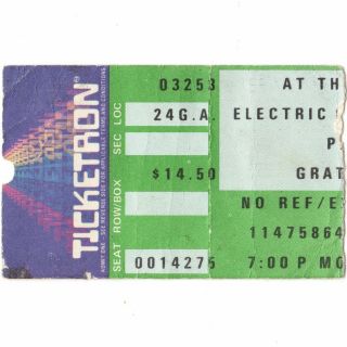 Grateful Dead Concert Ticket Stub Philadelphia Pa 3/25/86 The Spectrum Rare
