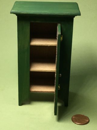 2003 Jelly Cabinet w/ hand punched Tin panel Door by CJ’S - 1/12 Scale 3