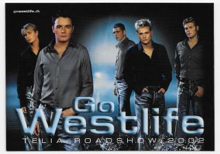 Westlife Advertising Postcard For The Telia Roadshow In 2002