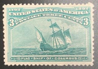 Travelstamps: 1893 Us Stamps Scott 232 Flagship,  3 Cents Og Mnh,  Columbians