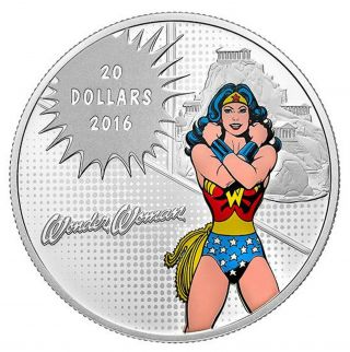 2016 Canada S$20 DC Comics Originals Wonder Woman Colorized NGC PF69 UC OGP 3
