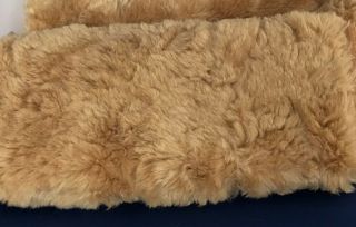 Alpaca Silk Mohair Blend Fabric - 3/4 " Pile Dense Distressed Rusty Gold 1/4 Yard