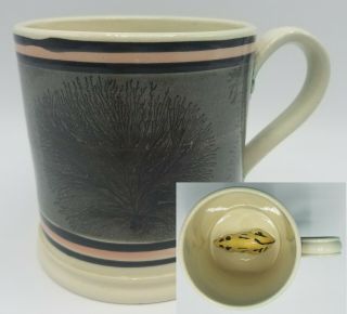 1990 Don Carpentier Creamware Mochaware Dendritic Seaweed Mug With Mouse