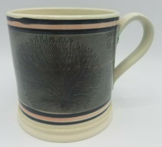 1990 Don Carpentier Creamware Mochaware Dendritic Seaweed Mug with Mouse 2