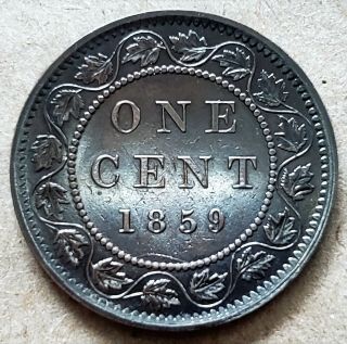 Canada Victoria Large 1 Cent 1859 95 Copper Canadian Penny,