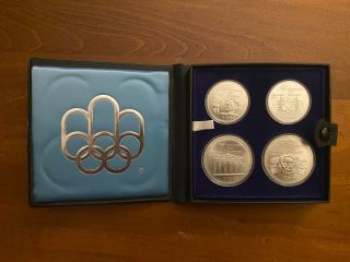 1976 Montreal Olympic Silver Coins,  4 Coin Set,  Series Ii Motif.  2 $5 And 2 $10