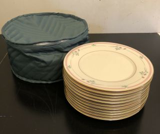 11 Pc Vtg Lenox Porcelain 8 1/4 " Salad Plate Metropolitan - " Rose Manor "