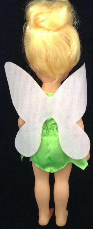 Disney Tinkerbell Tinker Bell 15 Inch Vinyl Doll 2002 Playmate Green Satin Dress 3