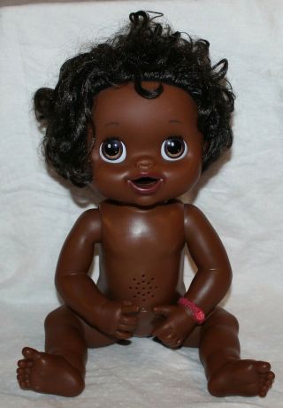 2010 Hasbro Baby Alive African American Interactive Talking Doll Eats Goes Potty