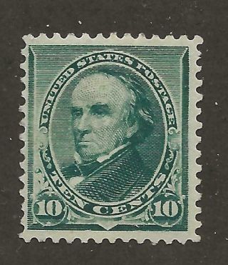 Us Stamp 226 1890 Green 10 Cent Webster Small Bank Note Appear Rg Scv $160