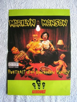 Kerrang - Marilyn Manson - Offspring - Double Sided Large Poster 41.  5 X 29.  5cm