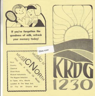 Krdg Redding Ca Top 40 Radio Music Survey 7 - 15 - 77