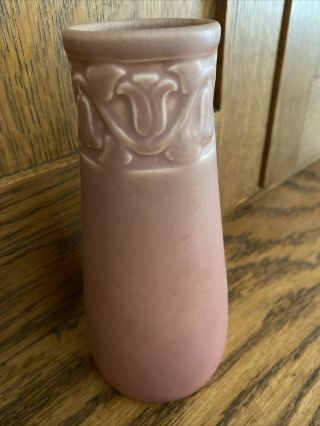 Rookwood Pottery Pink Flower Vase C.  1927 2111 6 1/2 "