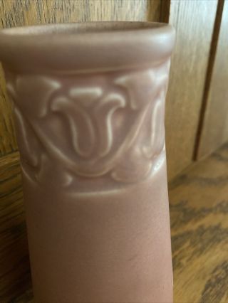 Rookwood Pottery Pink Flower Vase c.  1927 2111 6 1/2 