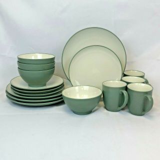 16 Piece Set Noritake Colorwave Green Rice Bowl Dinner Salad Plate Mug