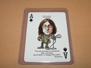 John Lennon The Beatles Rock N Roll Hall Of Fame Playing Card