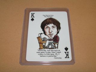 Paul Mccartney The Beatles Rock N Roll Hall Of Fame Playing Card