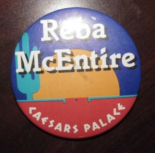Vintage Reba Mcentire Caesars Palace Concert Pinback Button