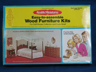 Realife Miniatures Heritage Series Bedroom Wood Doll House Furniture Kit 188