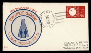 Dr Who 1965 Uss Lake Champlain Naval Ship Space Recovery Project Gemini F65630