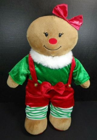 Build A Bear Gingerbread Girl Plush W Clothes 15 " Christmas
