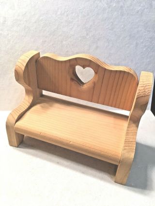 " Love " Small Wooden Doll /teddy Bear Bench Furniture