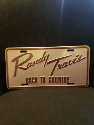 Randy Travis Back To Country Vanity Plate