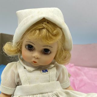 Madame Alexander Doll Nurse 308 Box Miniature Showcase 7.  5 " Blonde