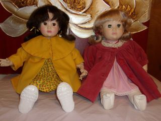 Vintage 1977 Suzanne Gibson 21 " Blonde And Brunette Girl Dolls Clothes