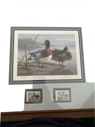1991 United Kingdom Duck Stamp Print - First Of Nation Signed Daniel Smith